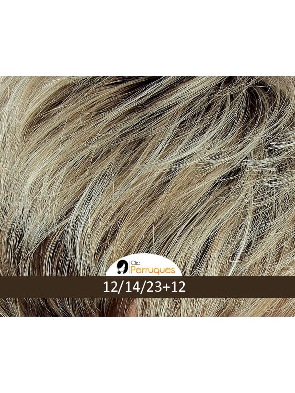 Perruque courte Young Gisela Mayer, coupe moderne avec volume, coloris 12/14/23+12 sur mannequin