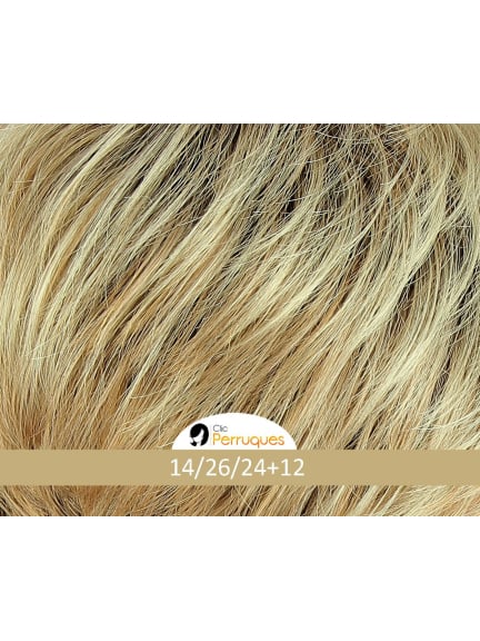 Romy perruque courte effilée, couleur présentée sur mannequin 14 26 24 12