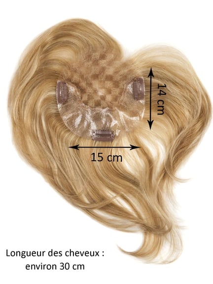 Clipsez Magic Top Lace Echthaar — volumateur 15x14cm en cheveux naturels, transparent et invisible