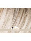 Perruque Sara Power Kids longue : tulle invisible soyeux, taille réglable 52-54 cm, look naturel (lightblonde/lightbrown).