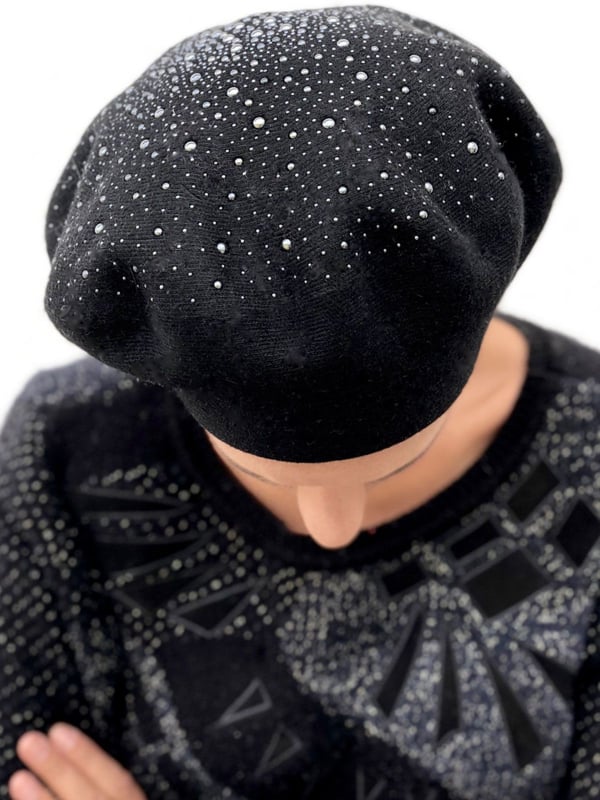 Béret Pierre, strass — style élégant et douillet