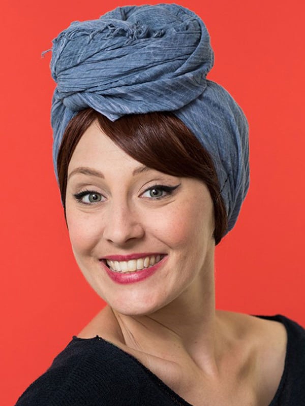 Adoptez la Frange Lisse Les Franjynes : finition naturelle, pose rapide sous turban