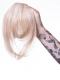 Frange adulte coupe rideau lisse Les Franjynes, fibre synthétique haut de gamme, maintien breveté discret sous turban