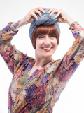 Frange adulte coupe droite style Louise Brooks en fibre synthétique, maintien breveté Les Franjynes, idéale sous turban ou foula