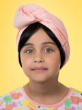 Frange lisse Les Franjynettes pour enfant, fibre synthétique douce, maintien breveté Les Franjynes, idéale sous turban ou bonnet