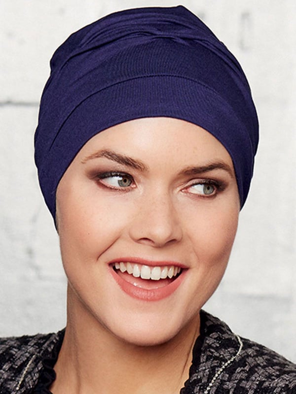 Turban chimio Bahama Gisela Mayer en fibre de bambou, doux, léger et respirant pour un look naturel et discret au quotidien.