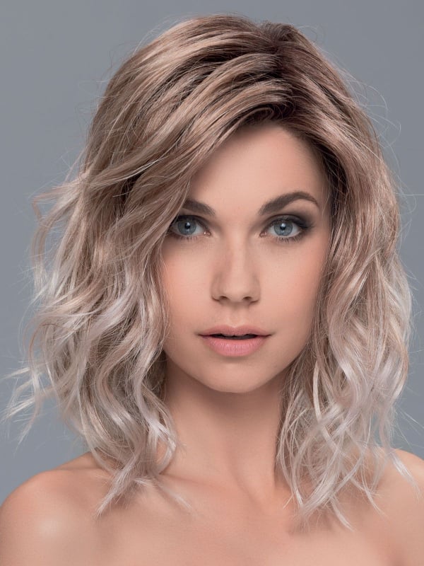 Perruque Changes Touch Mono Part ondulée mi-longue avec frange longue et tulle Sensitive invisible