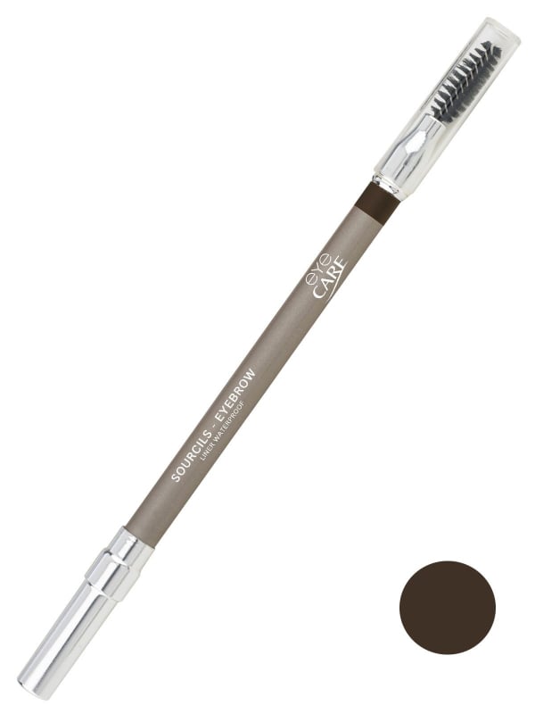 Sourcils Liner Waterproof Eye Care : crayon sourcils waterproof avec embout brosse, tenue longue durée, idéal yeux sensibles