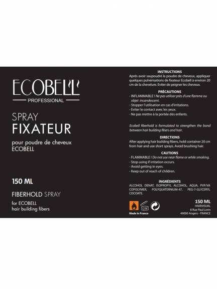 Spray Fixant pour poudre à cheveux Ecobell 150ml