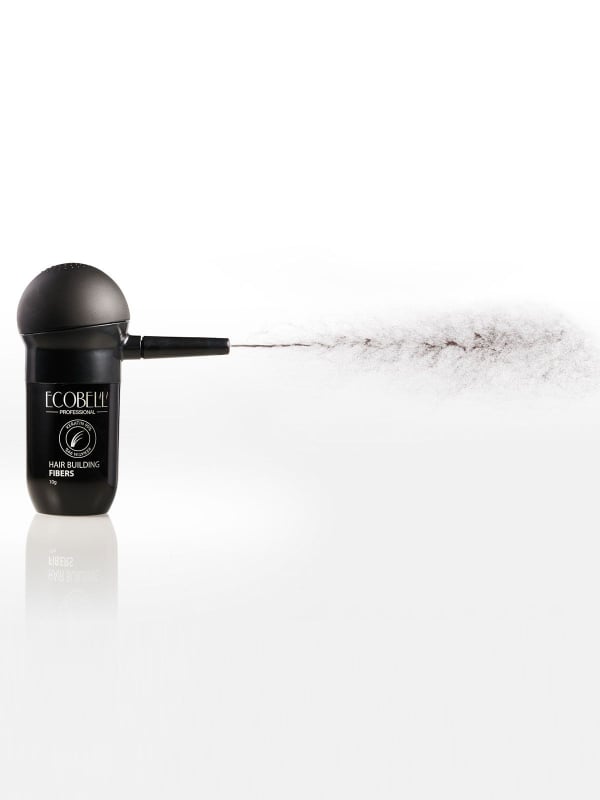 Spray applicateur Ecobell & Kmax pour vaporiser la poudre à cheveux avec une application précise, uniforme et naturelle.