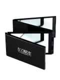 Miroir Ecobell 4 faces compact pour contrôler le dessus et l’arrière du crâne lors de l’application de poudre de cheveux