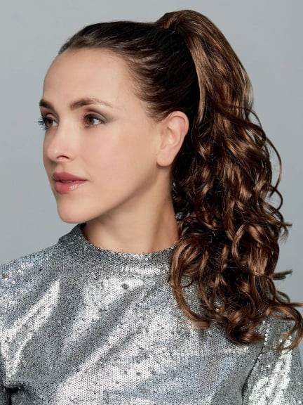 BF Super Curl — queue de cheval bouclée 45 cm, pince crabe, chevelure douce et soyeuse