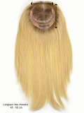 Volumateur Remy Filler Light Long en cheveux naturels 100% Remy Hair, base monofilament transparente 15,5x15 cm, tenue anti-glis