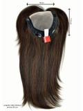 Volumateur Extra Long HH Filler Gisela Mayer : cheveux 100% naturels 45 cm, monofilament transparent, frange 20 cm, densité disc