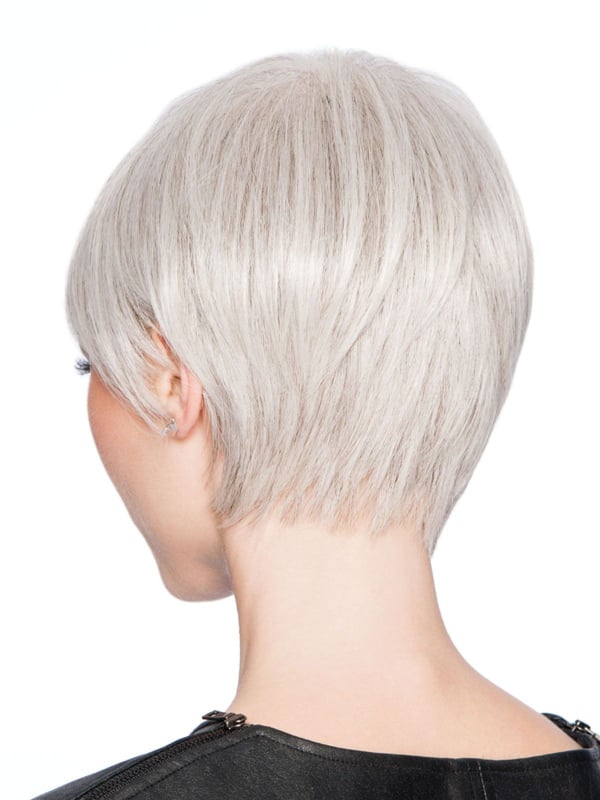 Découvrez l'Angled Cut : perruque courte White Hair, frange punk‑chic