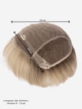 Volumateur Ideal Top Power en cheveux naturels Remy Hair avec tulle cinéma, effet cuir chevelu, coiffable et confortable
