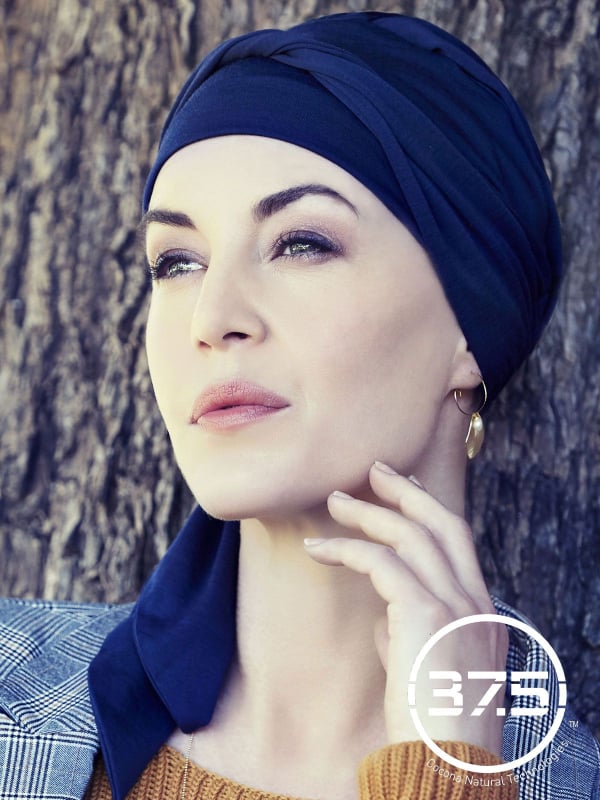 Turban Soft Line Naos 37.5® Christine Headwear, laine/polyester thermorégulant, doux et respirant pour alopécie et chimio