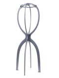 Support perruque Ellen Wille pour cheveux longs, plastique gris foncé, tête aérée pour séchage et rangement