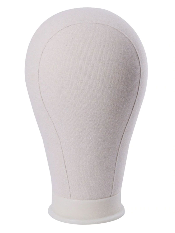 Tête à coiffer en toile 30,5 cm avec support réglable et 50 épingles en T pour perruque et volumateur