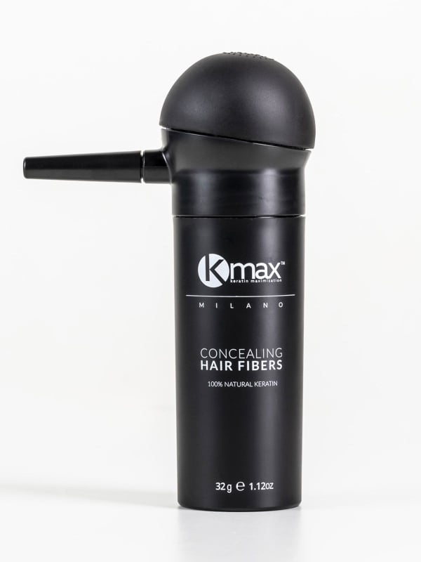 Spray applicateur K-MAX compatible EcoBell : diffusion uniforme des fibres, rendu naturel et application précise sur la ligne fr