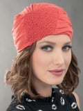 Turban Elsa Ellen Wille en bambou-viscose, doux et respirant, avec motif floral sur le côté