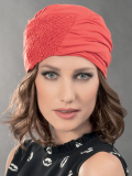Turban Elsa Ellen Wille en bambou-viscose, doux et respirant, avec motif floral sur le côté
