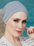Turban Florida Gisela Mayer en bambou : plissé, léger et ultra-doux, idéal après chimiothérapie ou en cas d’alopécie.