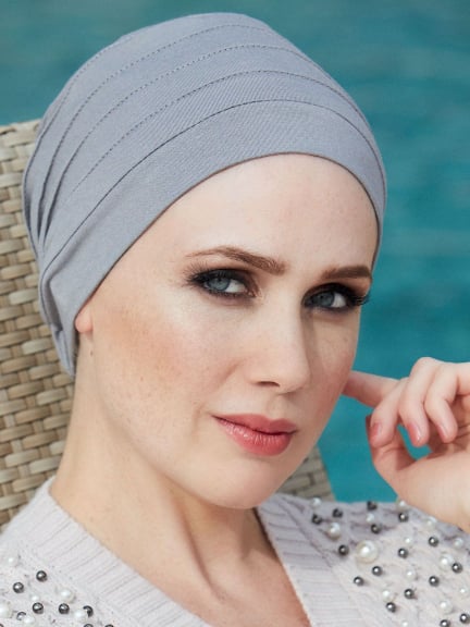 Turban Florida en fibre de bambou plissé, léger et confortable