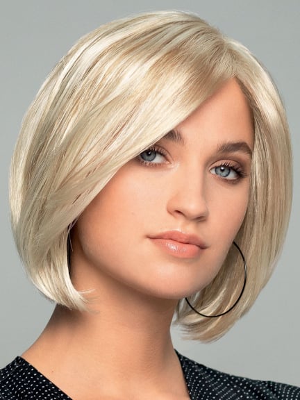 Perruque Modern Page — carré mi-long avec frange, fibre naturelle