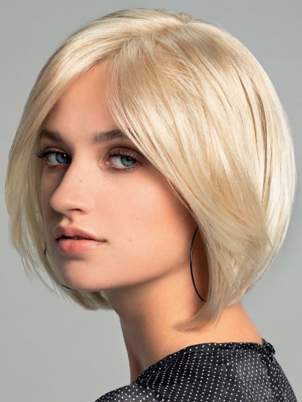 Perruque Modern Page — carré mi-long avec frange, fibre naturelle