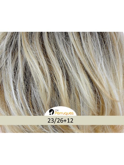 Farah II — coupe longue lisse dégradée avec frange, rendu 100% naturel