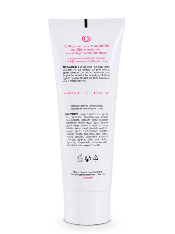 Crème de Douche Soin Douceur Ozalys — nettoie, apaise et hydrate peau et cuir chevelu