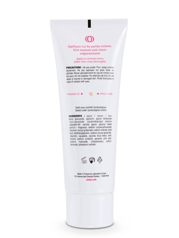 Soin Délicat Ozalys — Crème nettoyante hygiène intime, apaise et hydrate