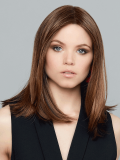Perruque Techno Uno Lace Gisela Mayer : carré mi-long, raie au milieu, fibre synthétique résistante à la chaleur pour un look na