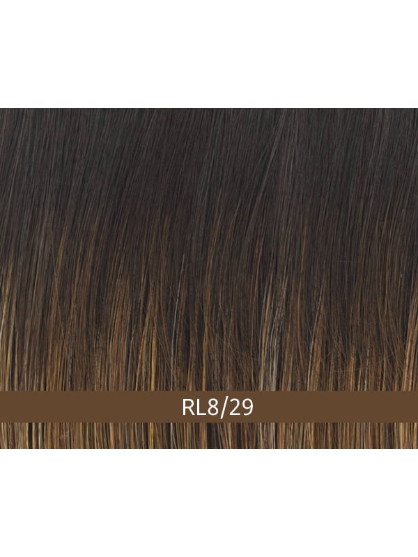 Nature Statement Deluxe — perruque longue naturelle 54 cm, fibre thermorésistante et tulle frontal.