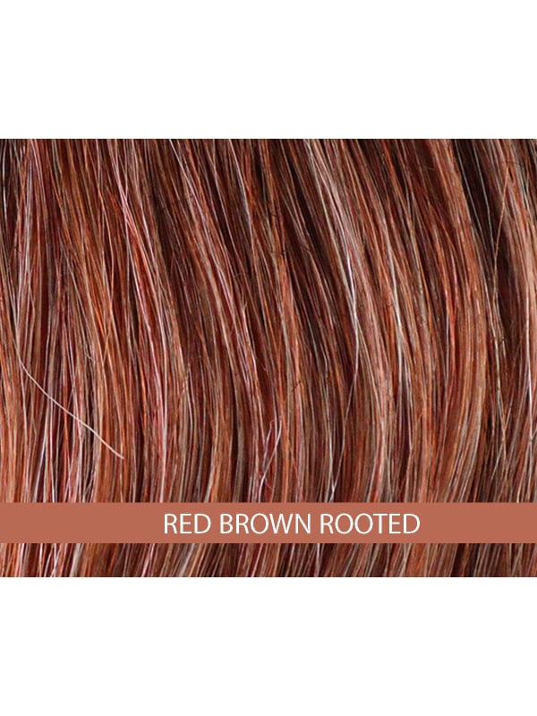 Perruque Vision Rock Gisela Mayer : carré long wavy coiffé-décoiffé, coloris Red Brown/Rooted
