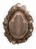 Boss Light HH : complément capillaire court en cheveux naturels Remy Hair, base 18x24 cm, longueur env. 10 cm, fixation adhésif 