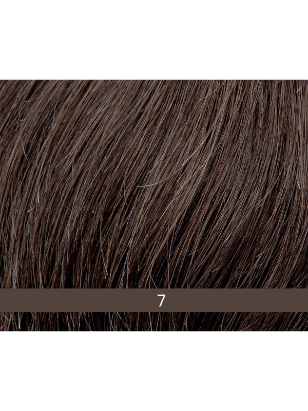 Boss Light HH : complément capillaire court en cheveux naturels Remy Hair, base 18x24 cm, longueur env. 10 cm, fixation adhésif 