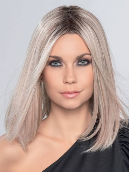 Perruque Drive Mono Part d'Ellen Wille — carré long, bordure invisible, fibre résistante