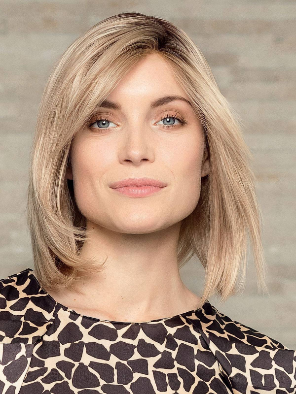 Sublimez votre style avec Luxery Lace K : perruque mi‑longue en cheveux naturels au carré plongeant