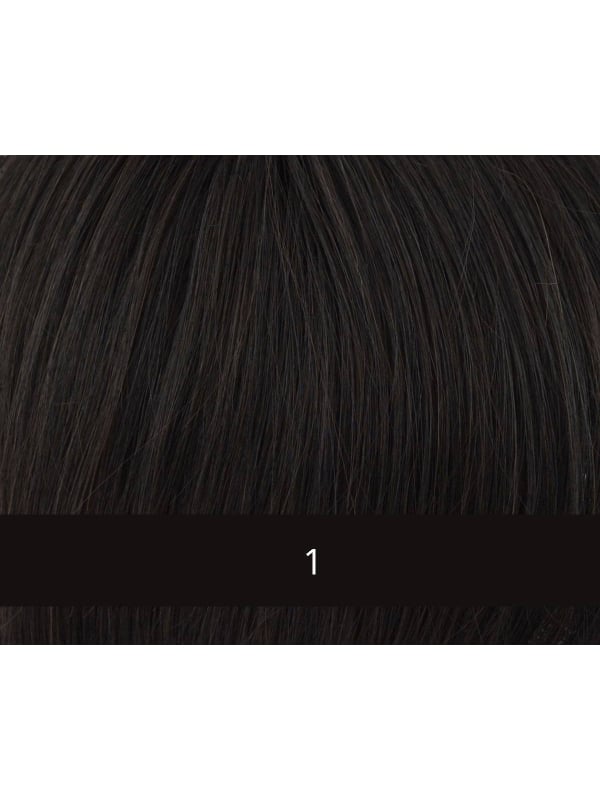 Perruque Ava Gisela Mayer : carré mi-long en fibre synthétique avec frange droite, rendu naturel pour camoufler l’alopécie.