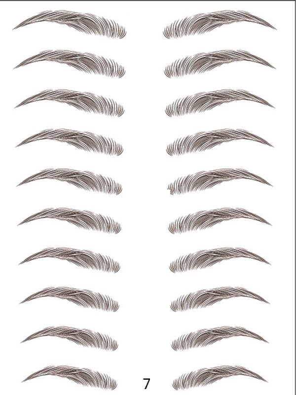 Tatouages sourcils poudrés auto-collants — pose facile pour un regard dense et naturel
