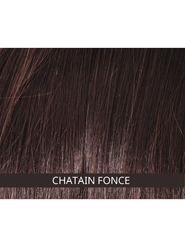 Couronne de cheveux mi-longue Les Franjynes : frange reverse nuque en fibre synthétique premium, maintien breveté, compatible tu