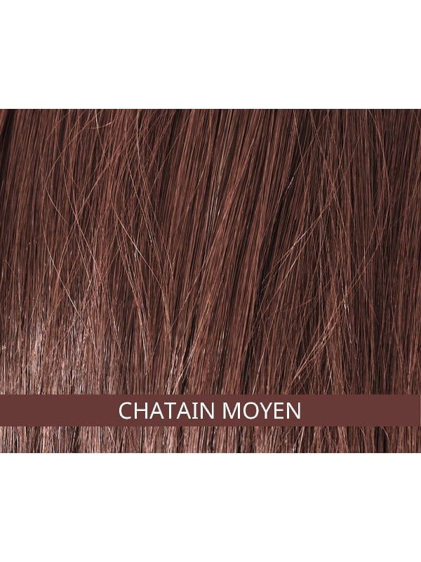 Couronne de cheveux mi-longue Les Franjynes : frange reverse nuque en fibre synthétique premium, maintien breveté, compatible tu