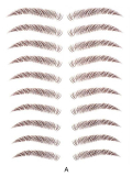 Tatouages sourcils bruns auto-collants effet poil à poil : rendu naturel, waterproof, pose rapide et retrait doux