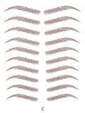 Tatouages sourcils bruns auto-collants effet poil à poil : rendu naturel, waterproof, pose rapide et retrait doux