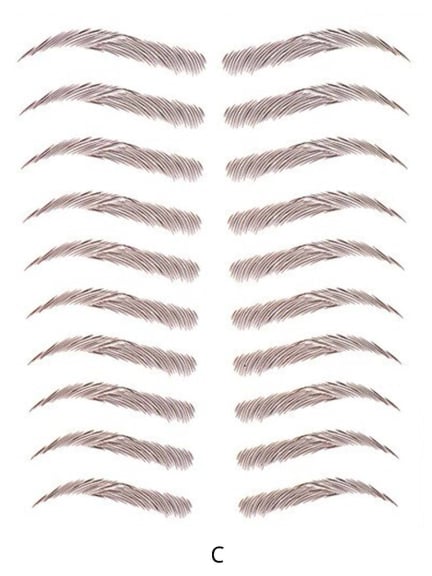 Tatouages sourcils autocollants effet poil à poil — résultat naturel et waterproof