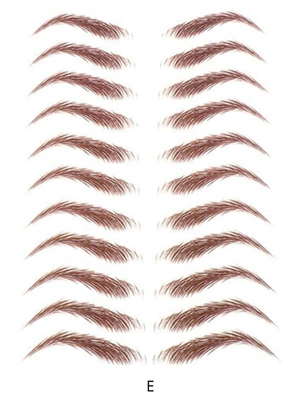 Tatouages sourcils bruns auto-collants effet poil à poil : rendu naturel, waterproof, pose rapide et retrait doux