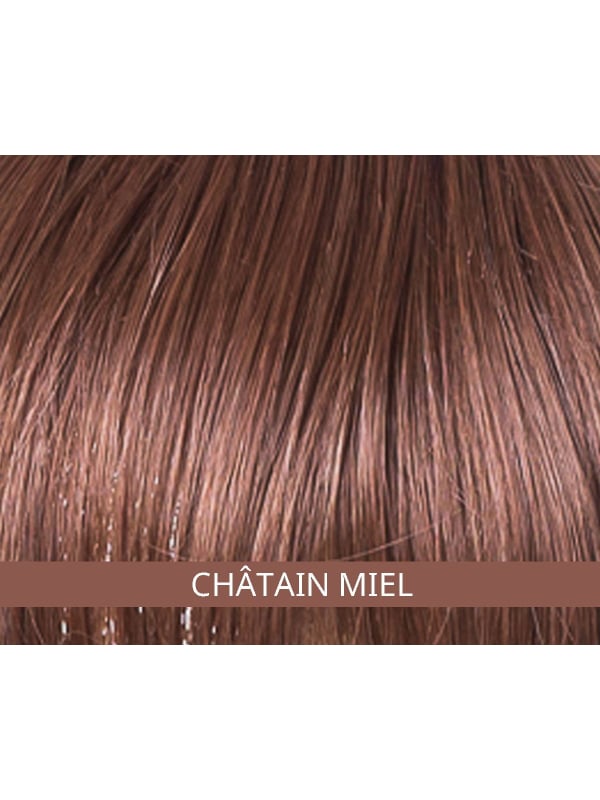Frange adulte coupe rideau lisse Les Franjynes, fibre synthétique haut de gamme, maintien breveté discret sous turban