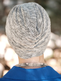 Bonnet Lili Sablé Gris Chiné - jacquard français, doublure thermorégulatrice, protection UPF40+